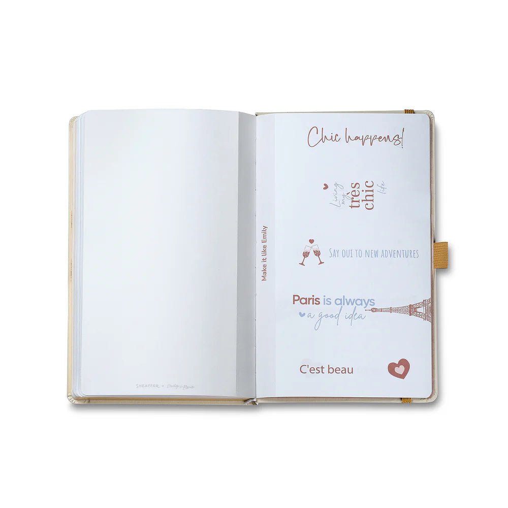 SHEAFFER x Emily In Paris Ink Friendly with Embossed Eiffel Tower Notebook Medium 90gsm Beige