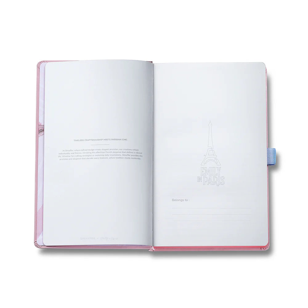 SHEAFFER x Emily In Paris Ink Friendly with Embossed Eiffel Tower Notebook Medium 90gsm Pink