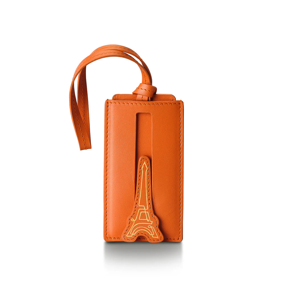 SHEAFFER x Emily In Paris Full-Grain Leather Luggage Tag - Orange