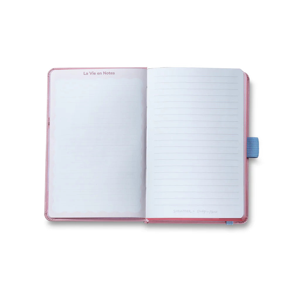 SHEAFFER x Emily In Paris Sentinel 321 Pink Matte Finish with Chrome Trims Ballpoint Pen and Small Hardbound Notebook Gift Set
