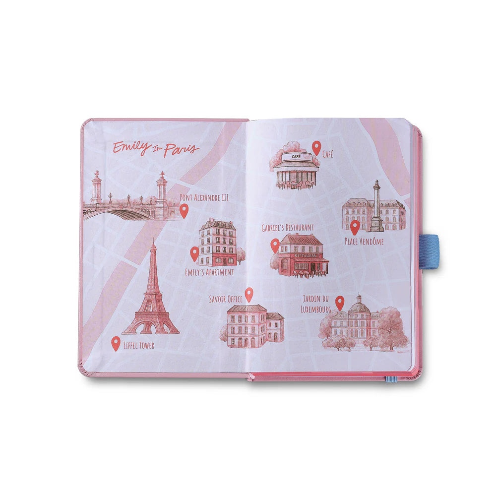 SHEAFFER x Emily In Paris Sentinel 321 Pink Matte Finish with Chrome Trims Ballpoint Pen and Small Hardbound Notebook Gift Set