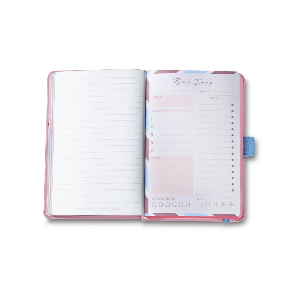 SHEAFFER x Emily In Paris Sentinel 321 Pink Matte Finish with Chrome Trims Ballpoint Pen and Small Hardbound Notebook Gift Set
