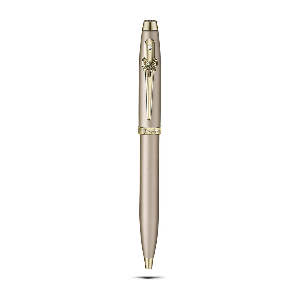 SHEAFFER x Emily In Paris 100 9377 Champagne Gold with Champagne Gold Trim Ballpoint Pen and Hardbound Notebook Small Gift Set