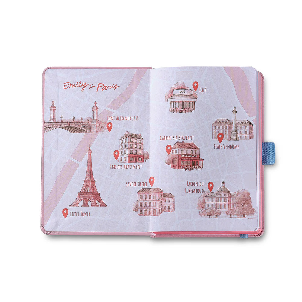 SHEAFFER x Emily In Paris Prelude Mini 9810 Pastel Pink with Swarovski Crystal Ballpoint Pen and Hardbound Notebook Small Gift Set