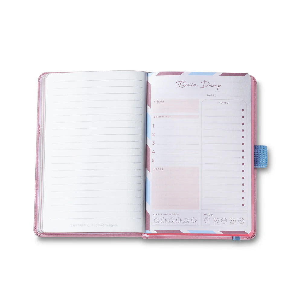 SHEAFFER x Emily In Paris Prelude Mini 9810 Pastel Pink with Swarovski Crystal Ballpoint Pen and Hardbound Notebook Small Gift Set