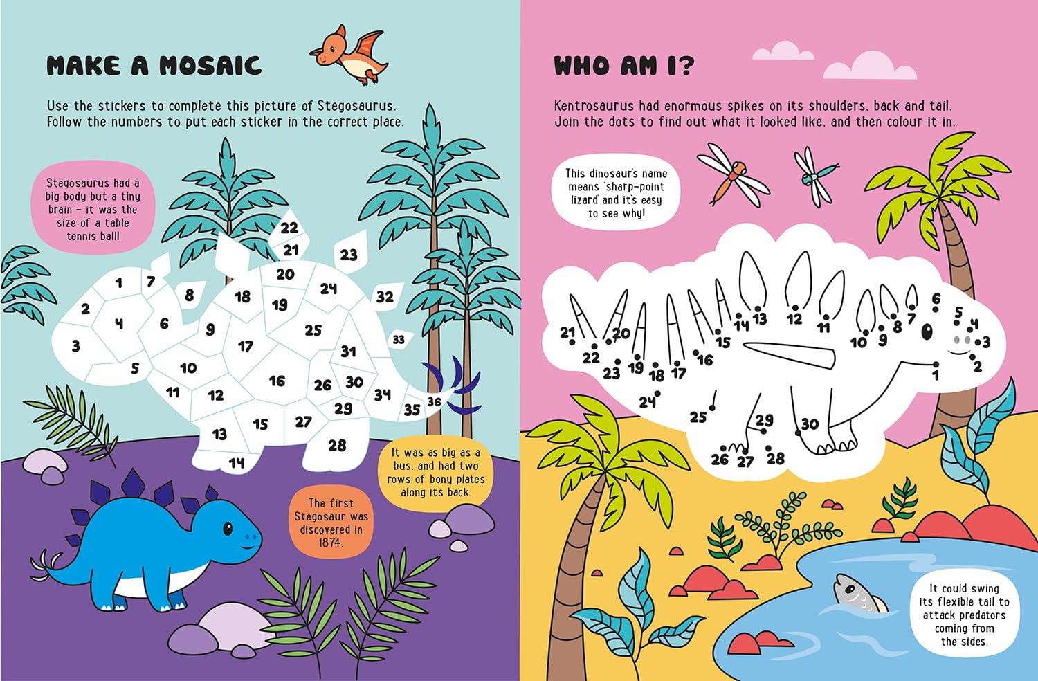 Glow-in-the-Dark Dinosaurs Sticker Activity Book by Lisa Regan