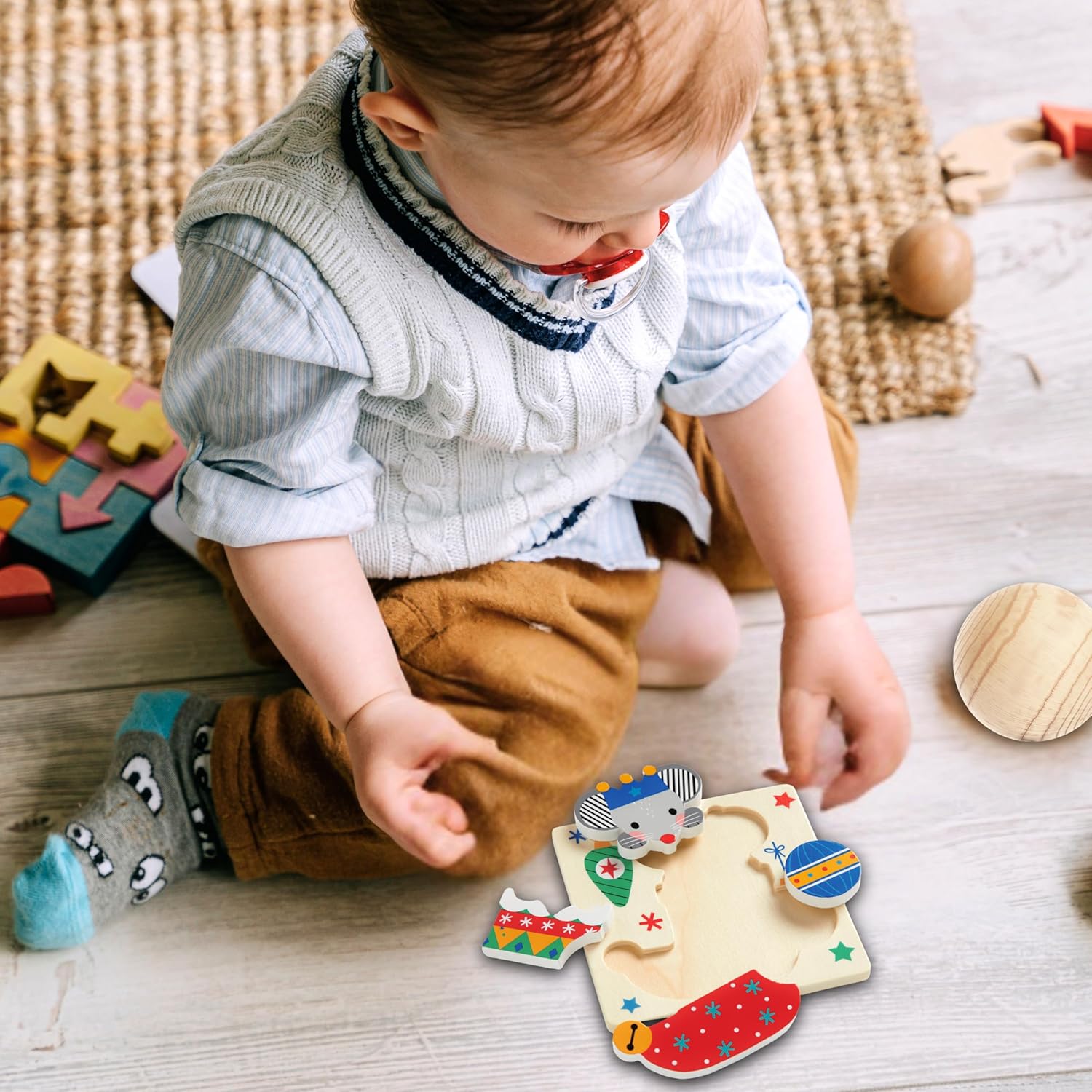 Christmas Set of 4 Wood Puzzles