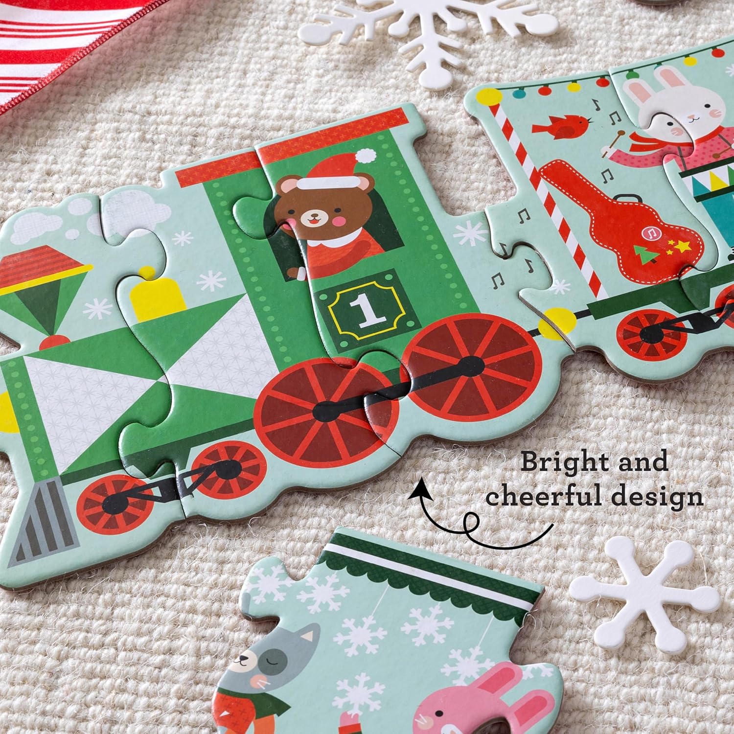 Christmas Train Shaped Floor Puzzle