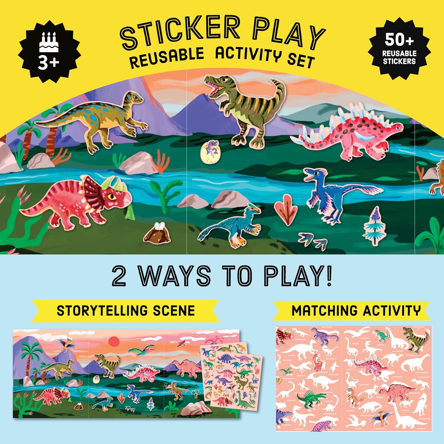 Dinosaur Park Sticker Play Reusable Activity Set