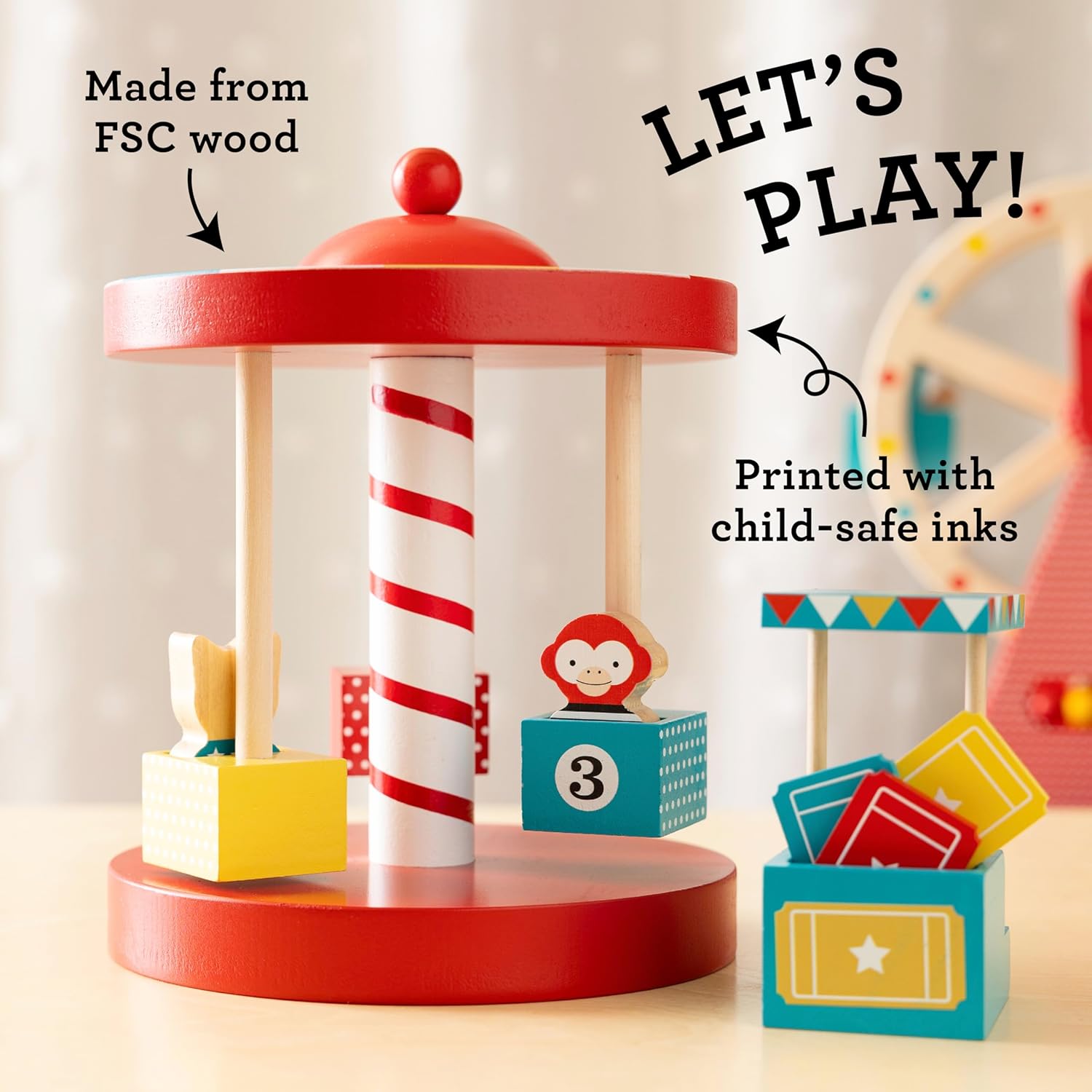 Merry-Go-Round Wooden Carousel