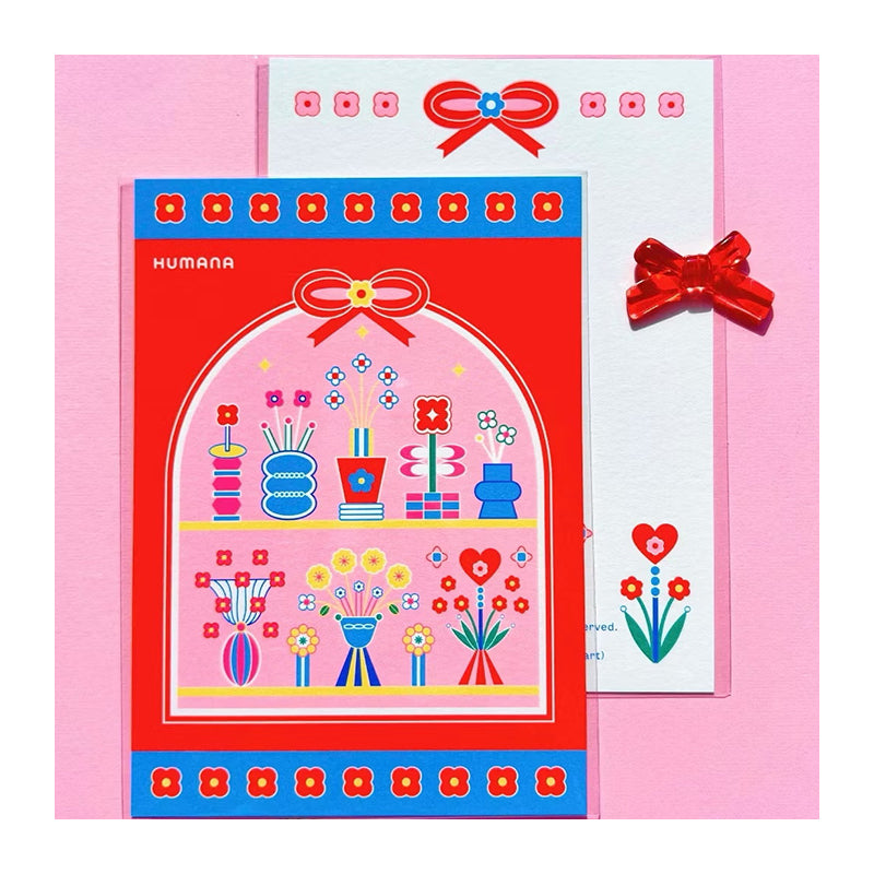 HUMANA Flowers Window Postcard