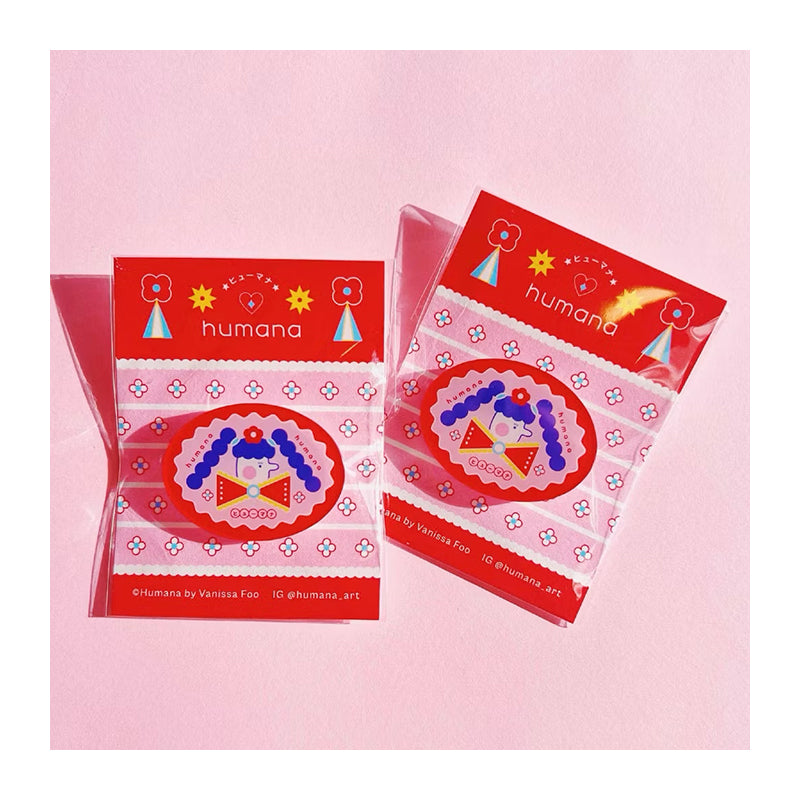 HUMANA Lady Twin Tail Acrylic Pin