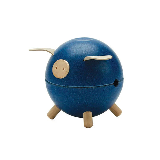 PLAN TOYS Piggy Bank: Orchard Blue