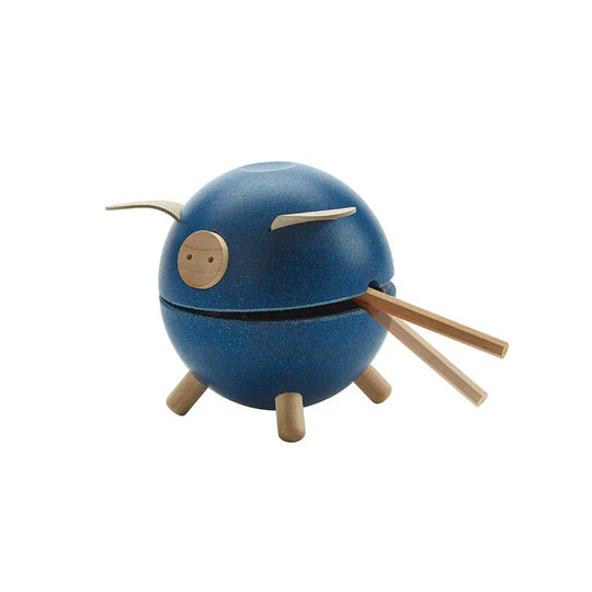 PLAN TOYS Piggy Bank: Orchard Blue