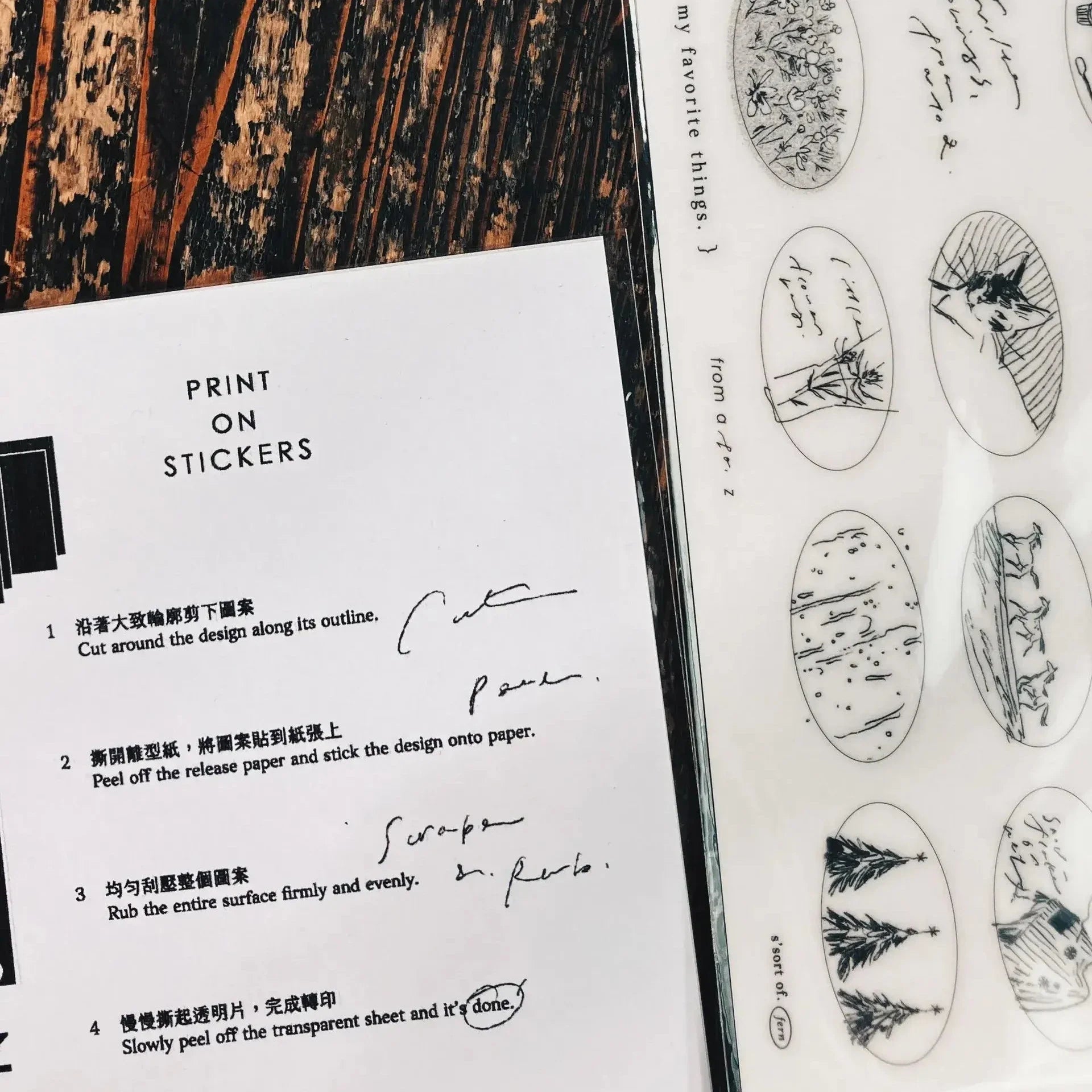 SOMESORTOF.FERN Print-On Sticker Beloved Sketches