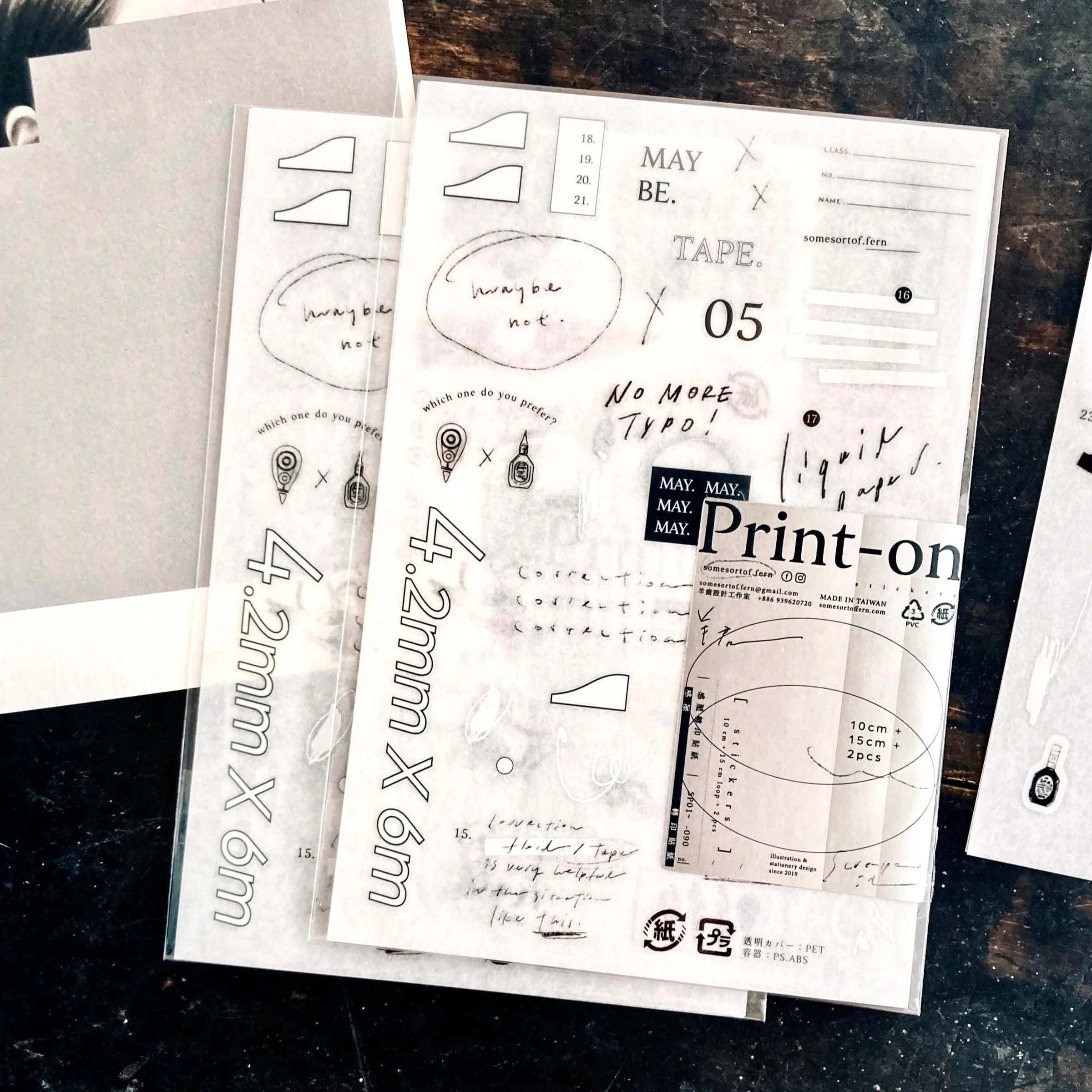 SOMESORTOF.FERN Print-On Sticker Liquid Paper