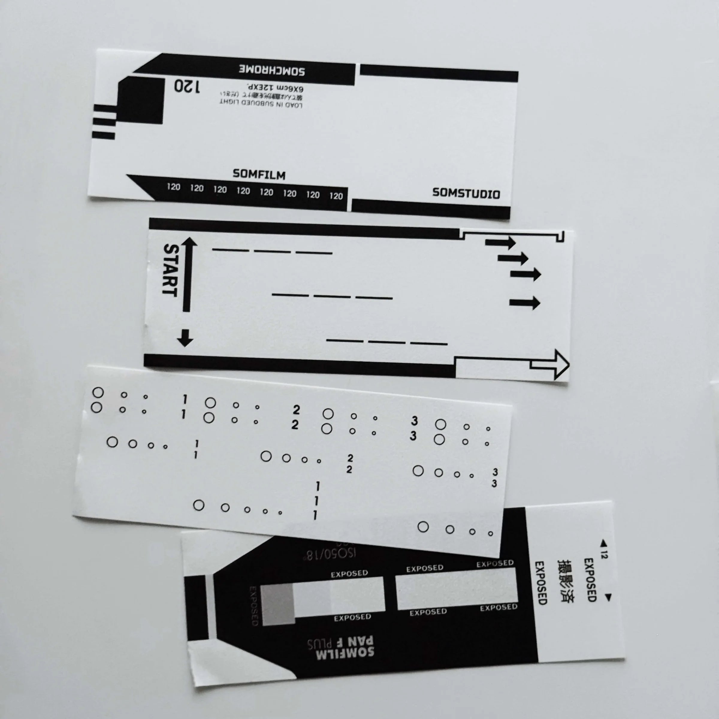 SOM STUDIO 120 Film Backing Paper Memo Pad Black And White Series Black And White Series