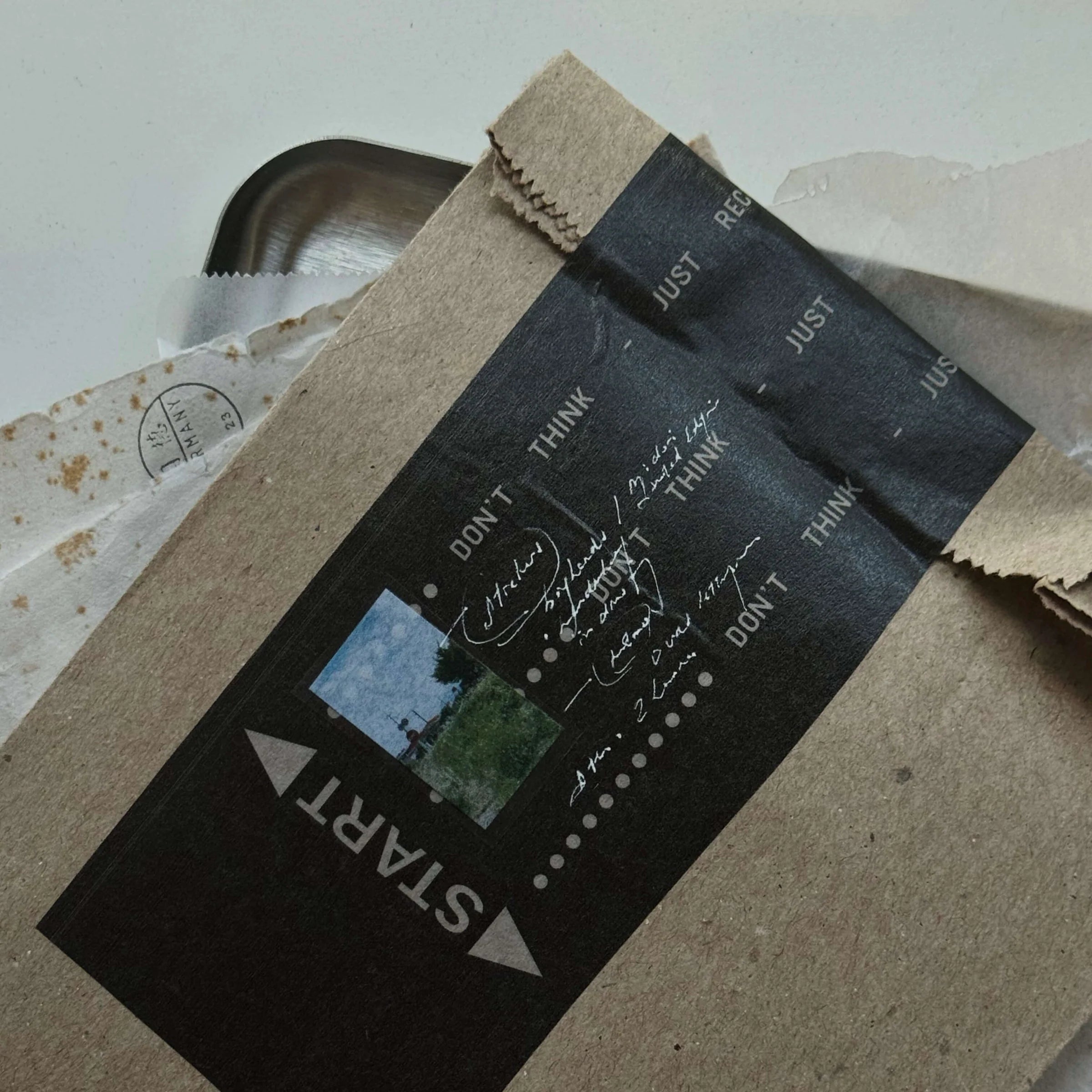 SOM STUDIO 120 Film Backing Paper Washi Tape Black And White Full Roll (10m)