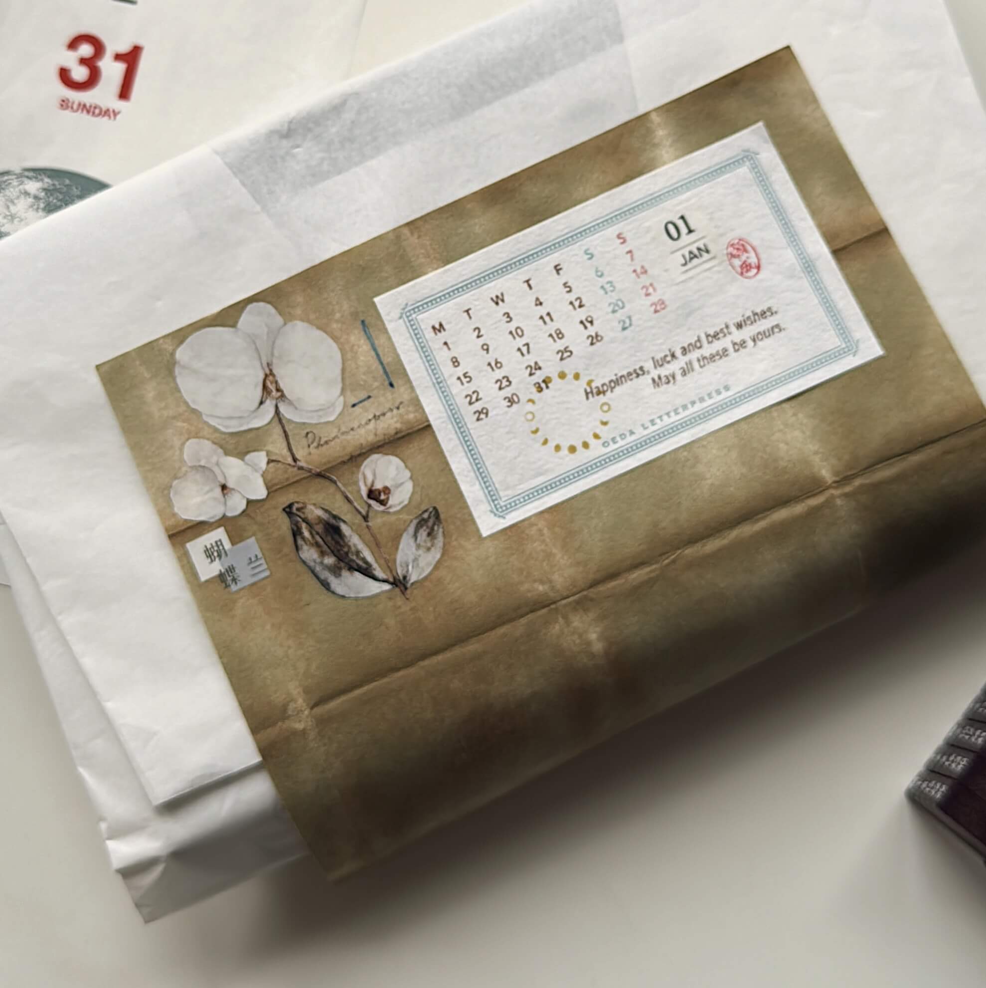 SOM Minimalist Date Washi Sticker 2026 Monthly Archival