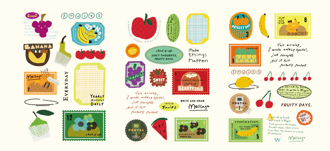 A KIND OF CAFE Print-On Sticker Juice Fruity (3pcs)