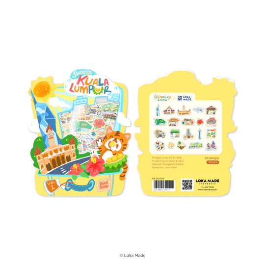 LOKAMADE Doodle Land Deco Sticker DS-DL-006: Sunrise Kuala Lumpur