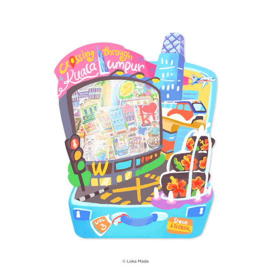 LOKAMADE Doodle Land Deco Sticker DS-DL-008: Crossing Through Kuala Lumpur