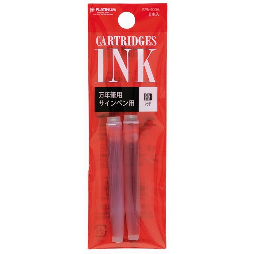 PLATINUM Dye Cartridge Ink Pack of 2 Red