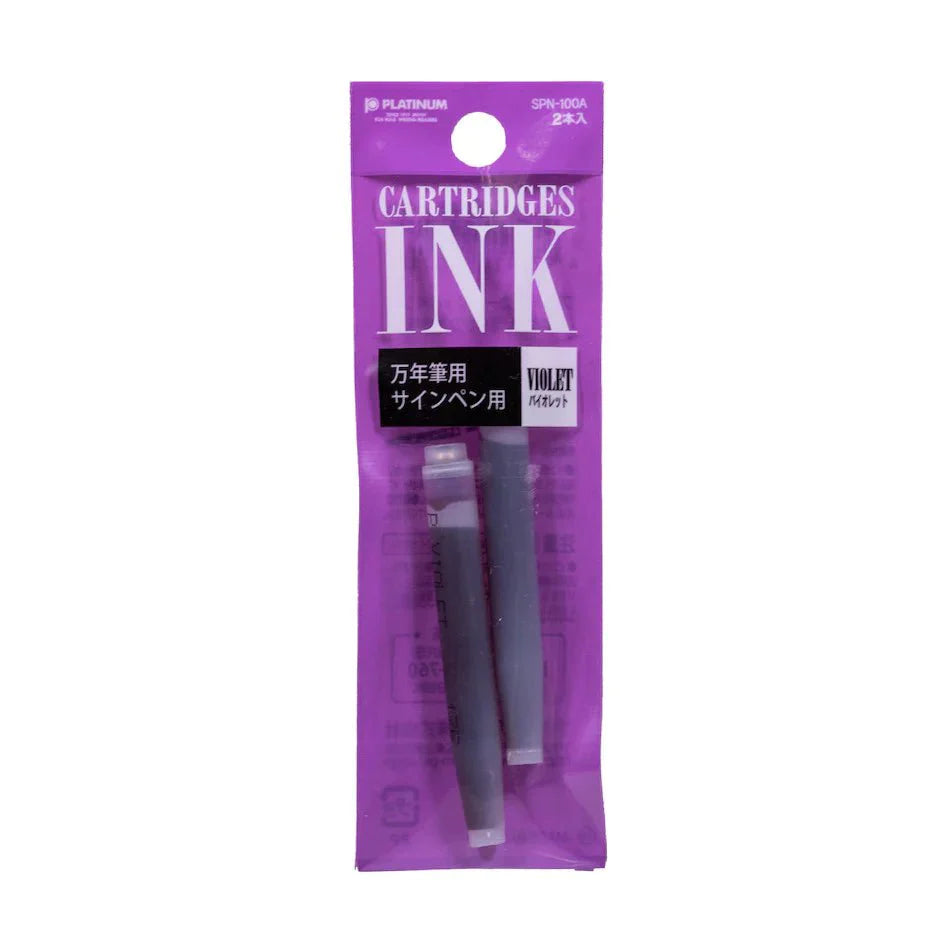 PLATINUM Dye Cartridge Ink Pack of 2 Violet