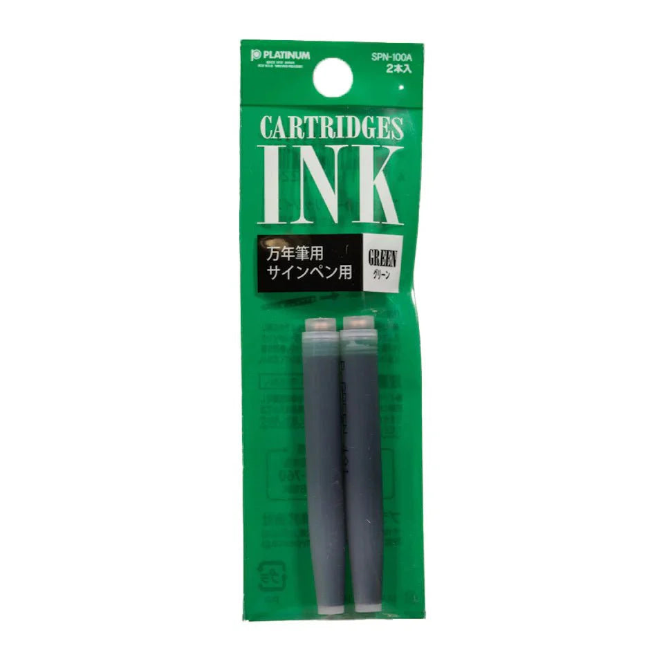 PLATINUM Dye Cartridge Ink Pack of 2 Green