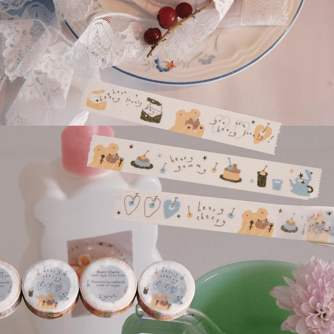 BIGHANDS Washi Tape moments Beary Cherry