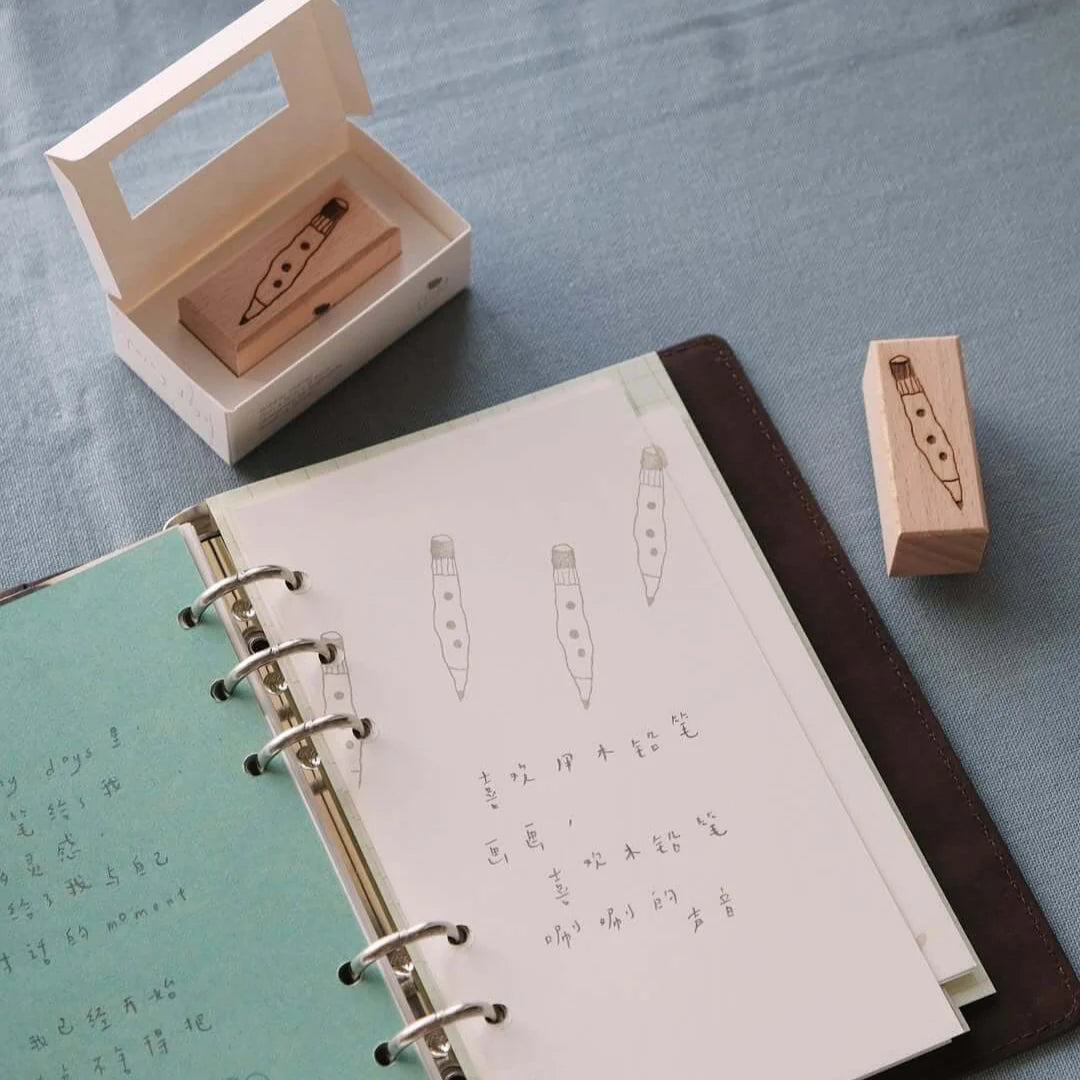 BIGHANDS Rubber Stamp Collection Rainy Days Pencil