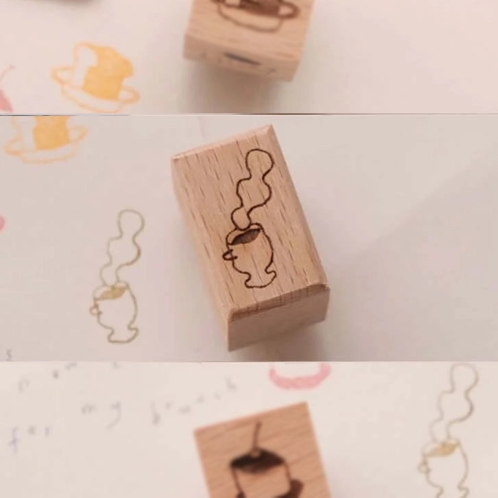 BIGHANDS Rubber Stamp Collection every day warm coffee