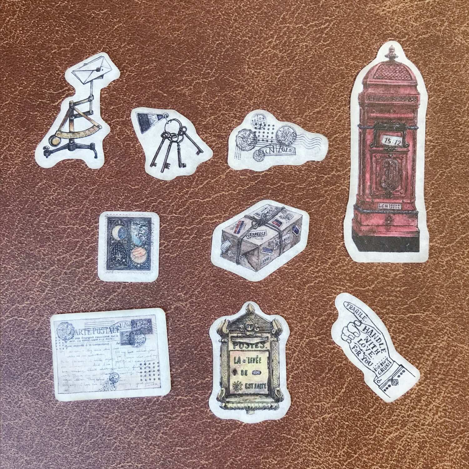 LCN Washi Sticker Set Antique Postage