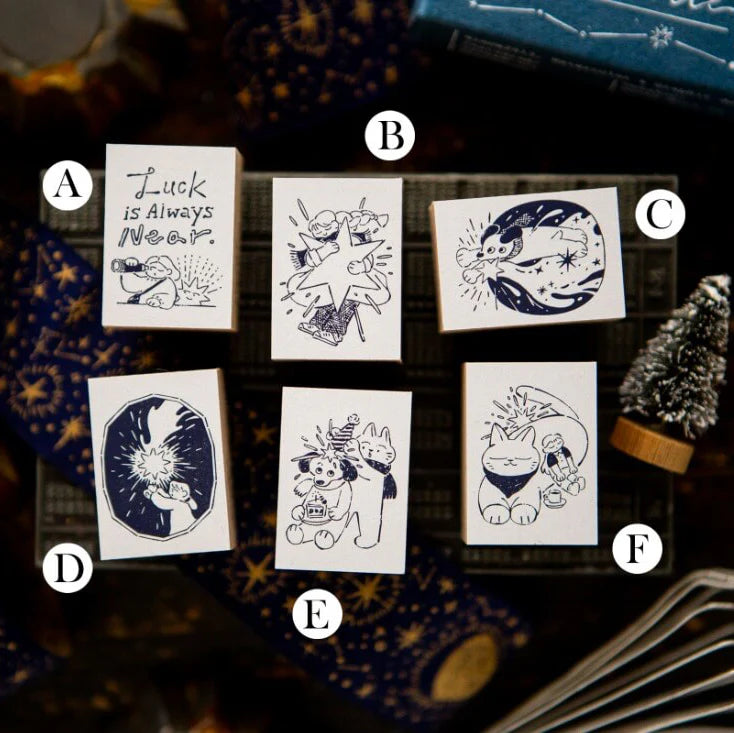 OURS Rubber Stamp The Gift (Lucky Star Series) c. I found a star!