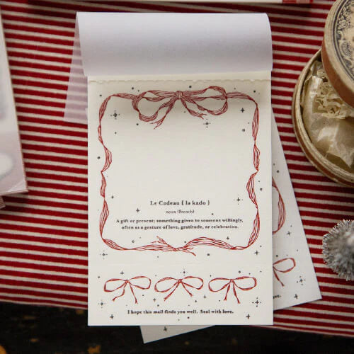 OURS Letterpress Label Book Ribbon Frame