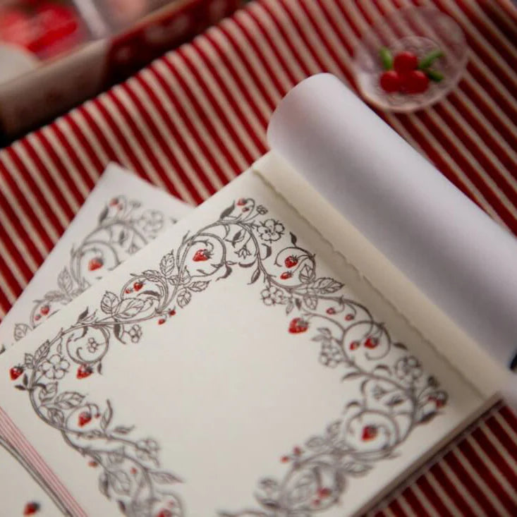 OURS Letterpress Label Book Strawberry Frame