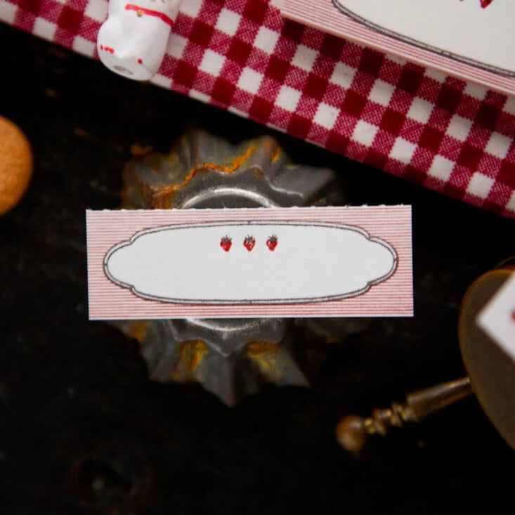 OURS Letterpress Label Book Strawberry Frame