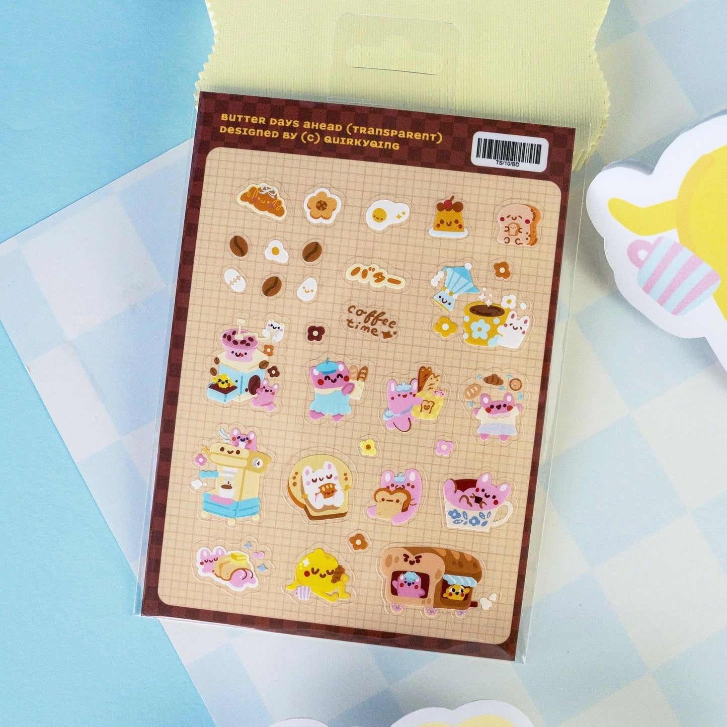 QUIRKYQING Transparent Sticker Butter Days Ahead
