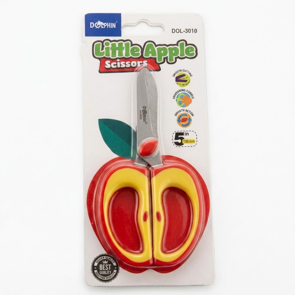 DOLPHIN Litter Apple Scissors DOL3010 5" Red