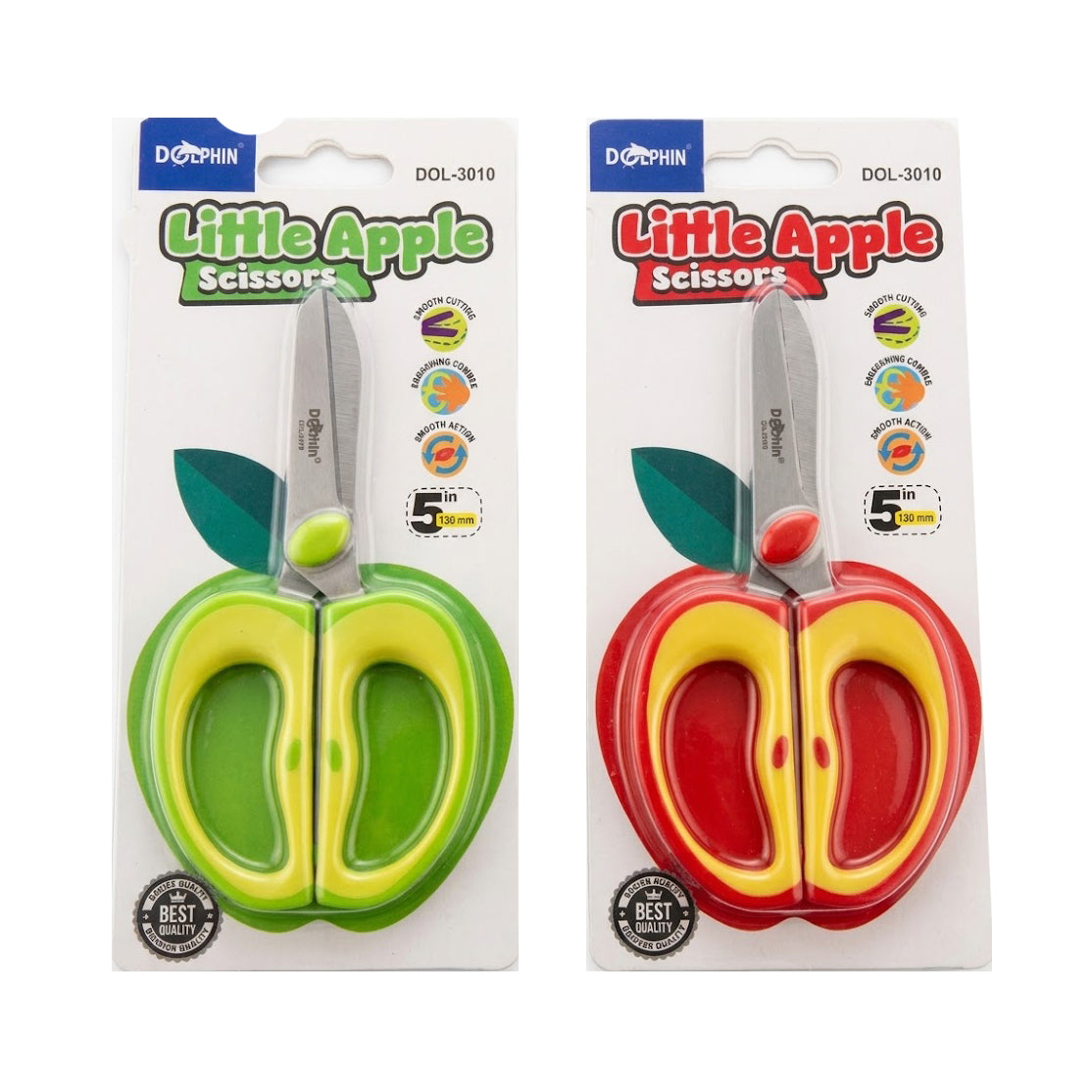 DOLPHIN Litter Apple Scissors DOL3010 5" Assorted