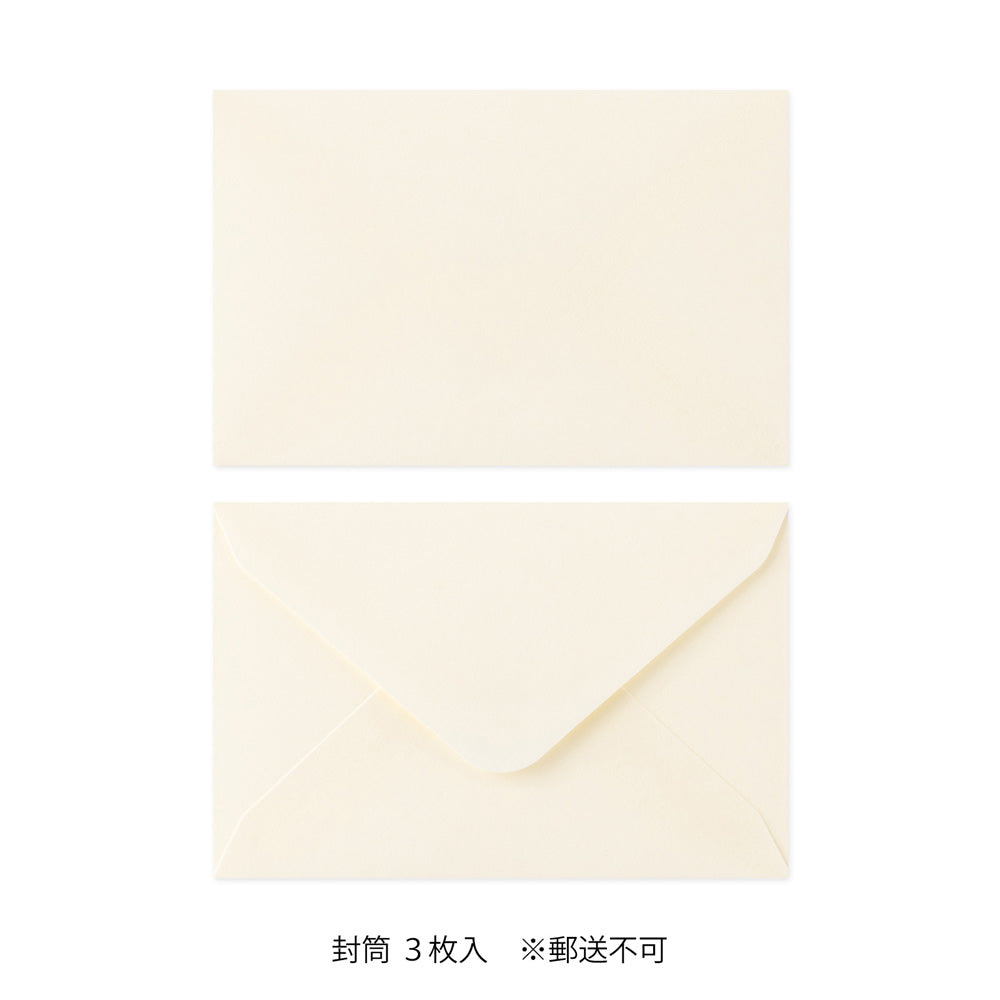 MIDORI Mini Letter Set Hanairo Washi White