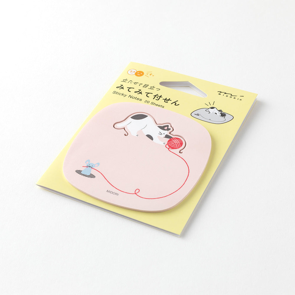 MIDORI Sticky Notes Pop-Up Cat