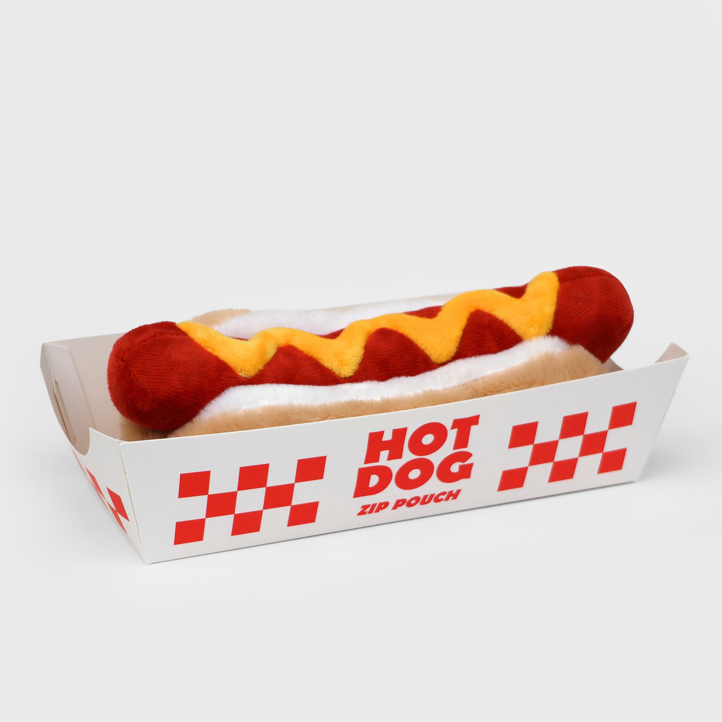 SUCK UK Plush Zip Pouch Hot Dog