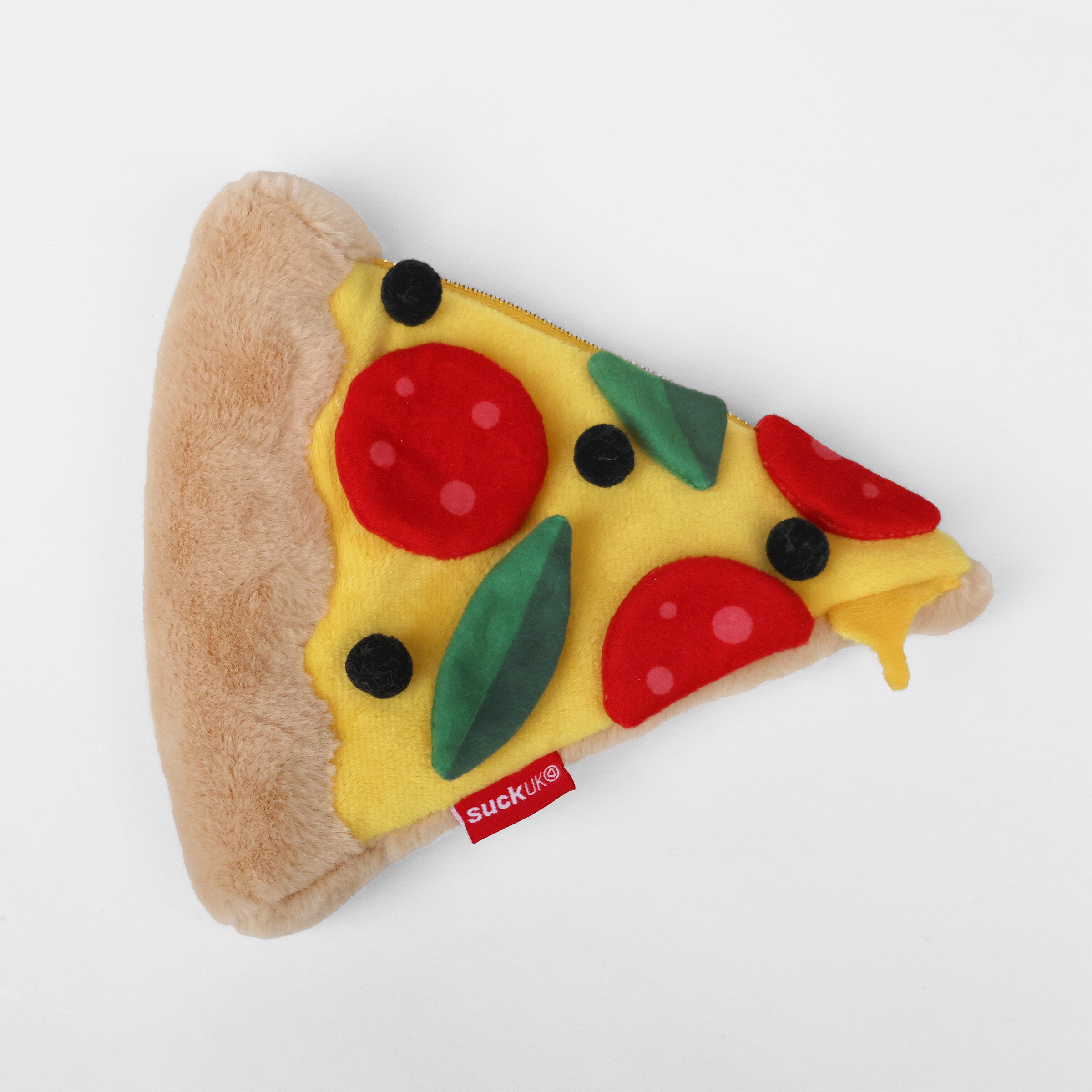 SUCK UK Plush Zip Pouch Pizza