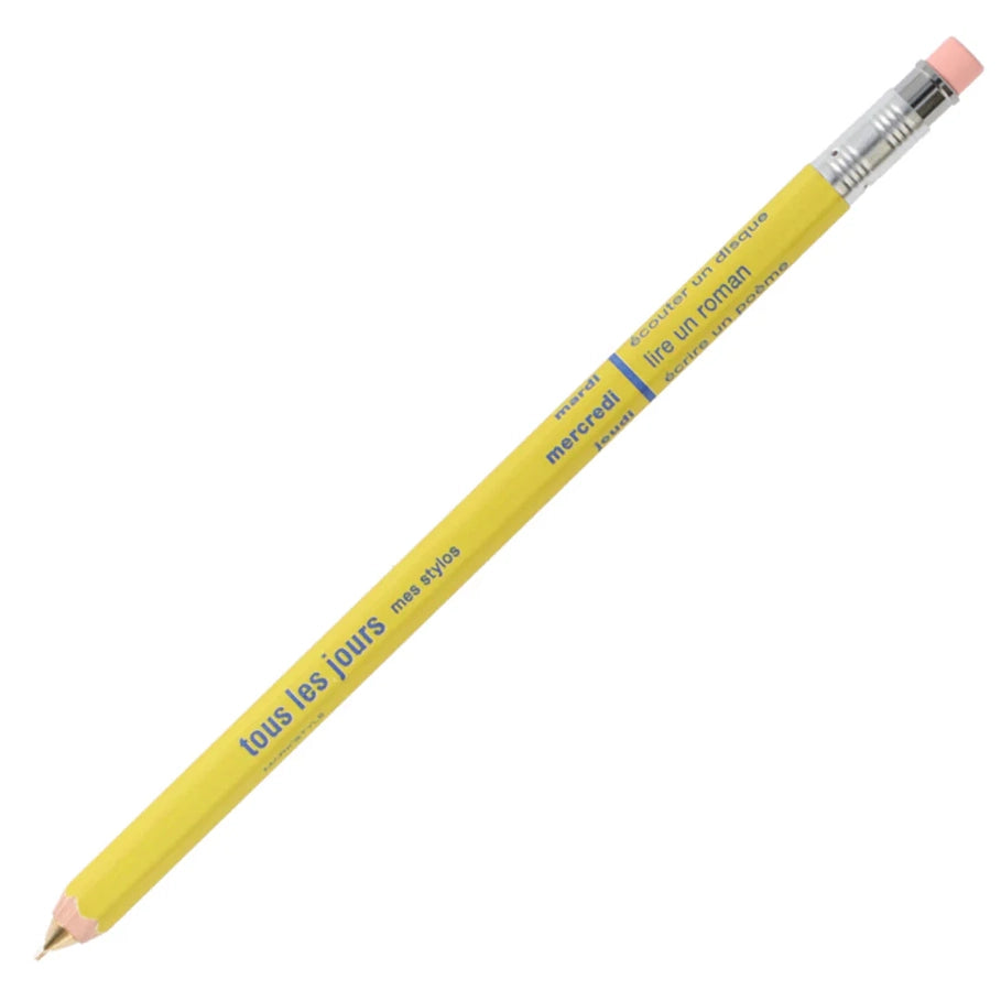 MARK'STYLE Mechanical Pencil with Eraser Mustard