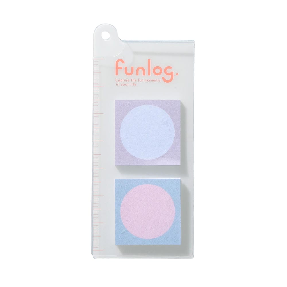 MARKS funlog Bookmark Mini Sticky Notes 2 Patterns Circle