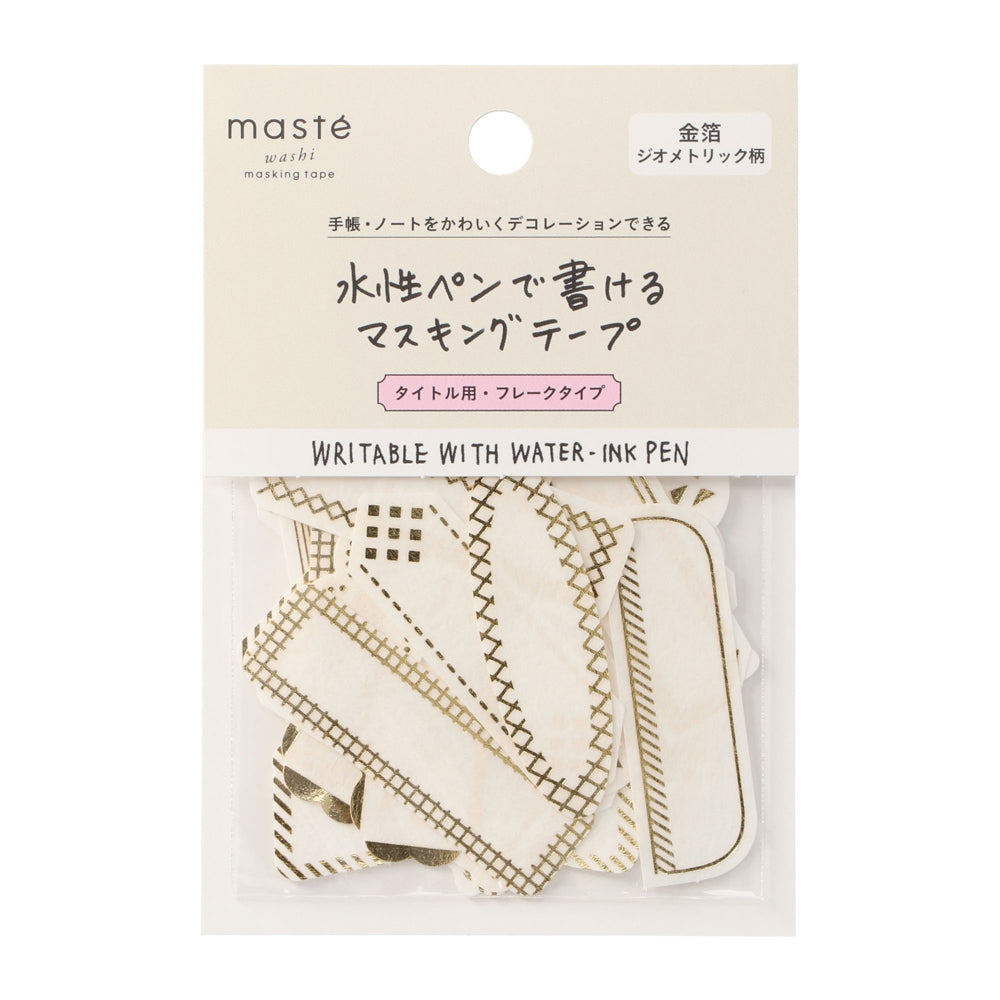 maste Flake Masking Tape Gold Geometric
