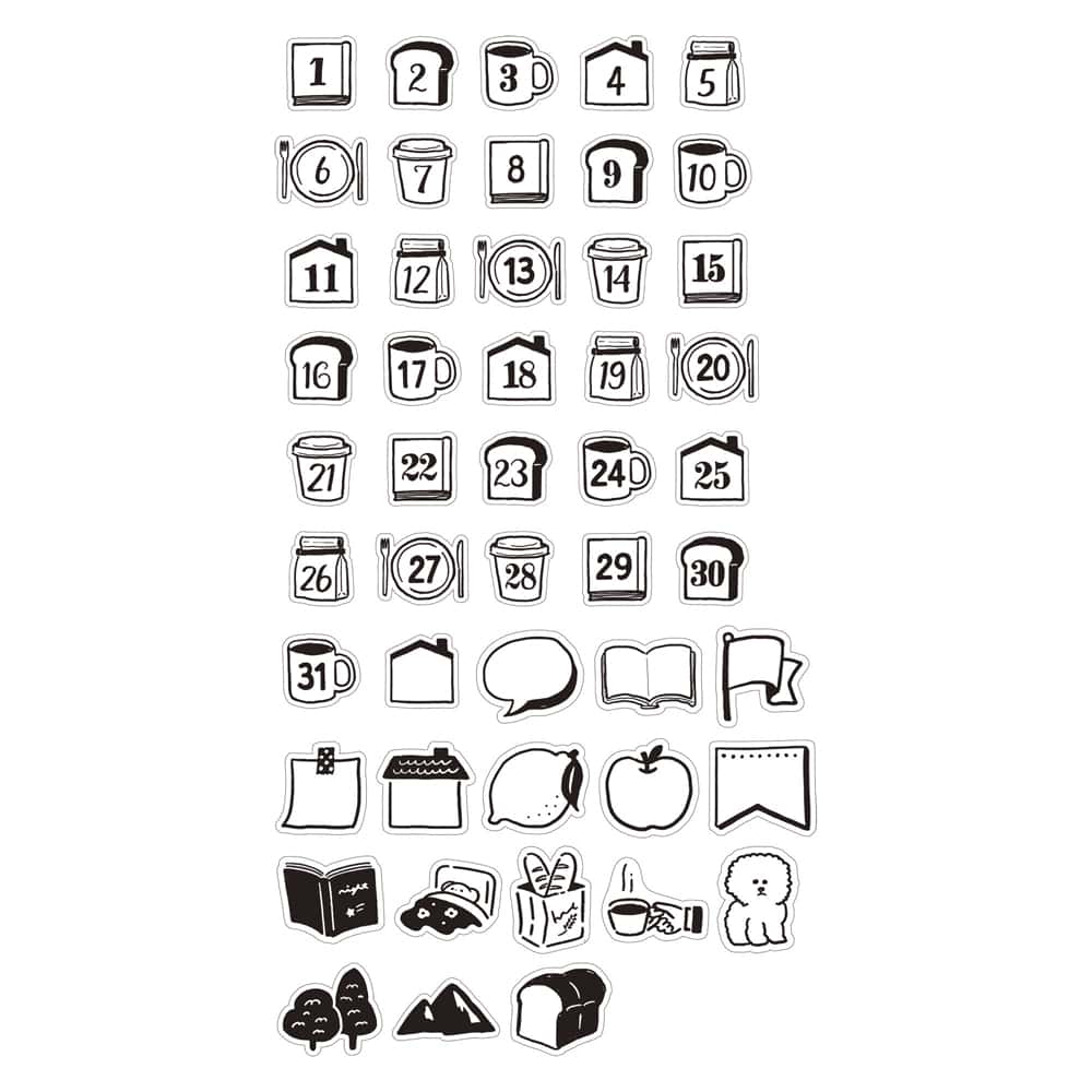 maste Masking Tape Flake Date Hand Drawing