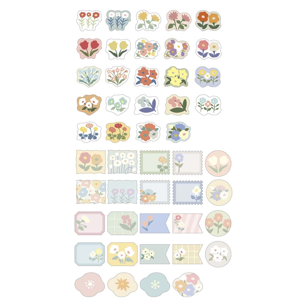maste Masking Tape Date Flake Flower