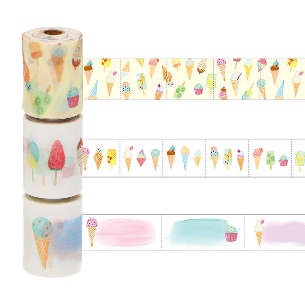 maste Masking Tape Slim 3 Rolls Icecream